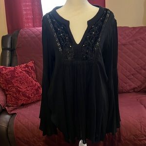 Emma G Black Bell sleeved Blouse